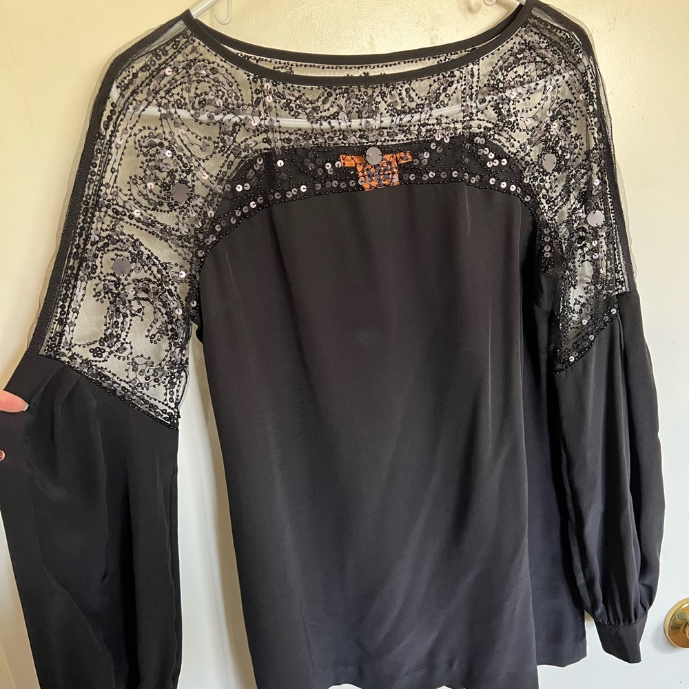Tory Burch silk and lace blouse